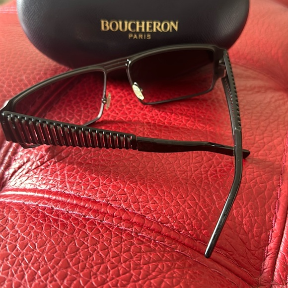 Boucheron Paris Bes 104.01 59-16-140 stunning gunmetal sunglasses - Picture 3 of 12